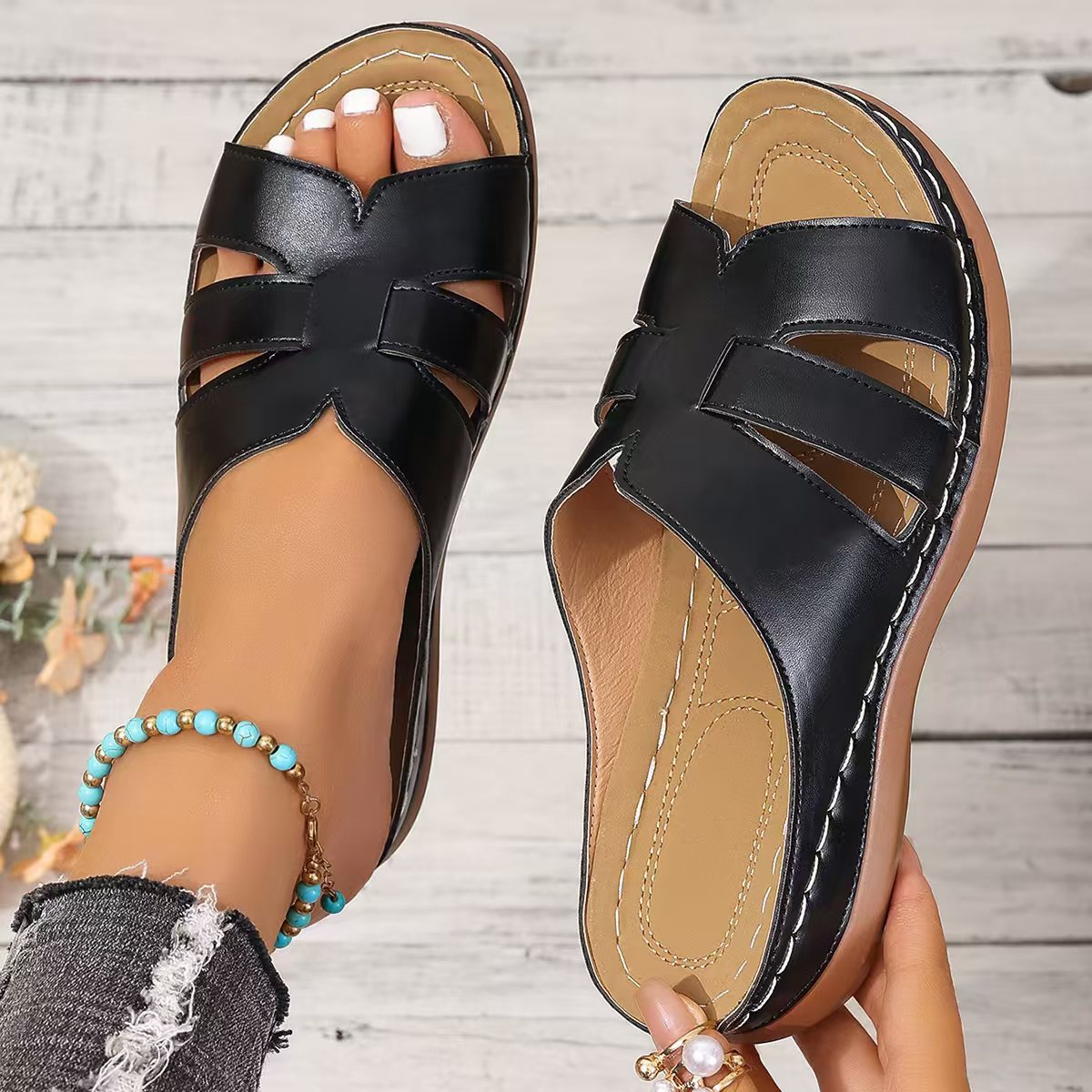 Jennelle - Elegante Damen-Slip-Sandalen