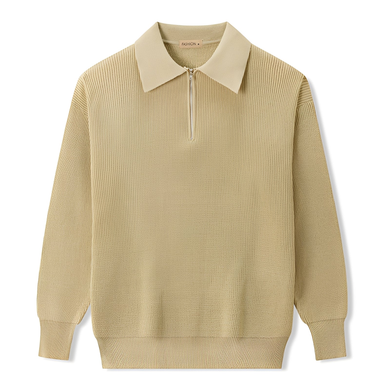 Justin - Moderner Herrenpullover mit halbem Zipper
