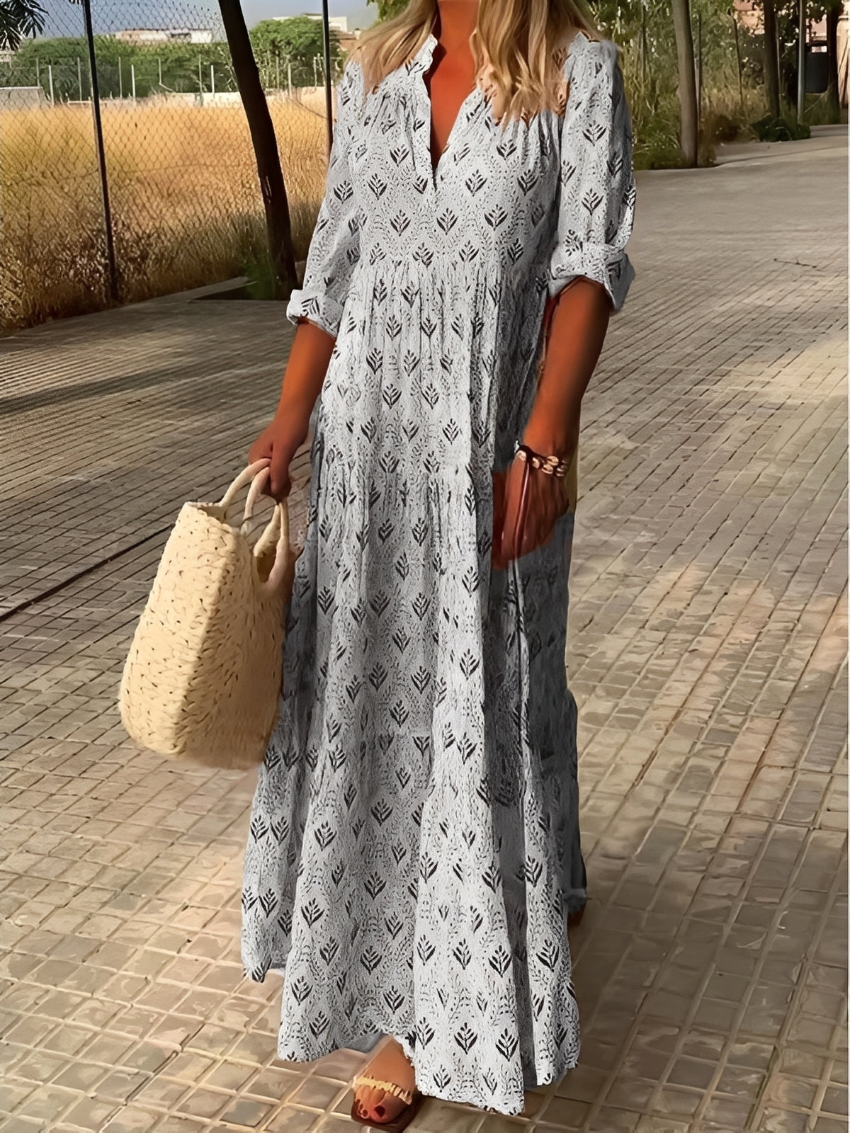 Yasmine - Bequemes und lockeres Damen-Maxikleid