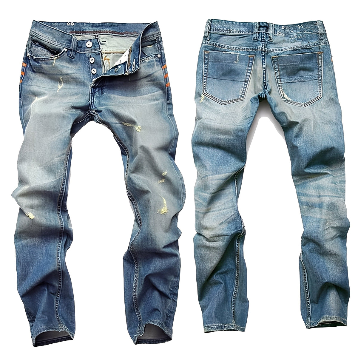 Kaleb - Klassische Jeans mit eingearbeitetem Used-Look