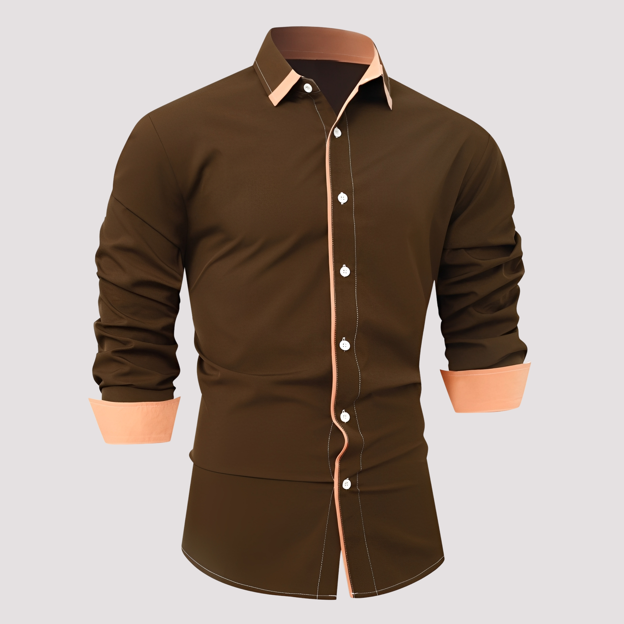 Samuel - Elegante Langarm-Überhemd für Männer