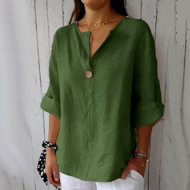 Arabella - Damenbluse mit lockerem Schnitt und V-Ausschnitt