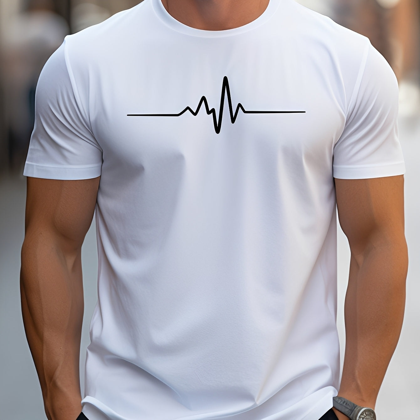 Russell - Enges T-Shirt mit Druck für Männer