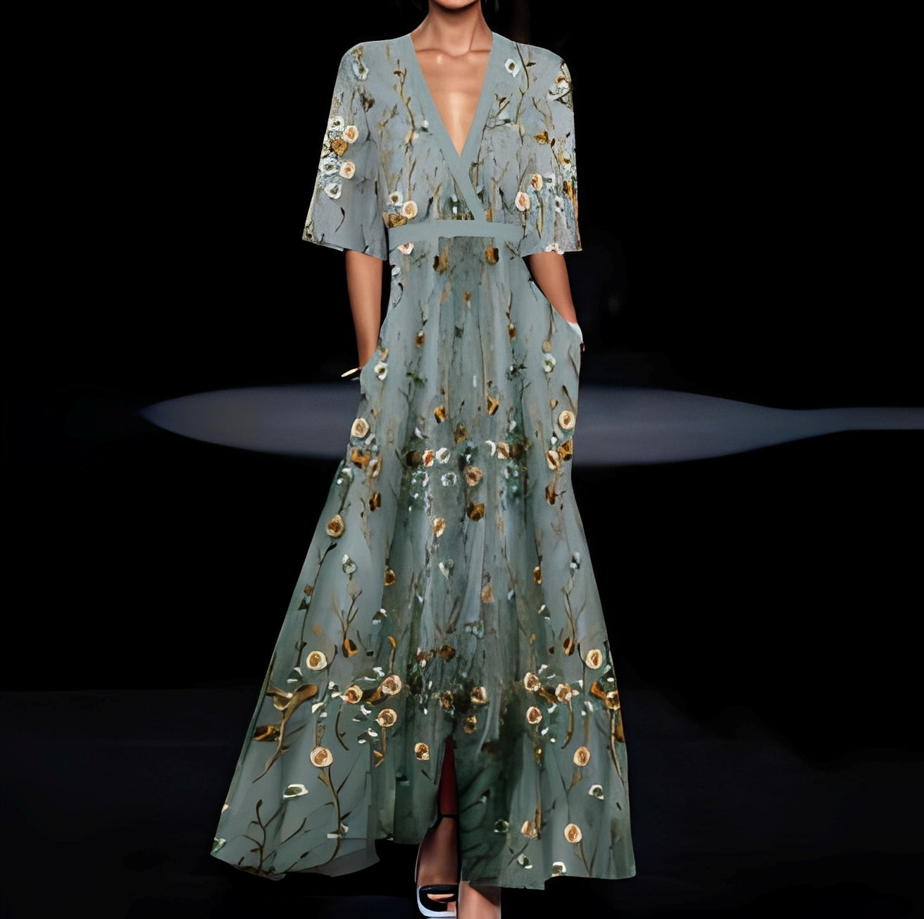 Susan - Stilvolles Damenkleid mit kurzen Ärmeln
