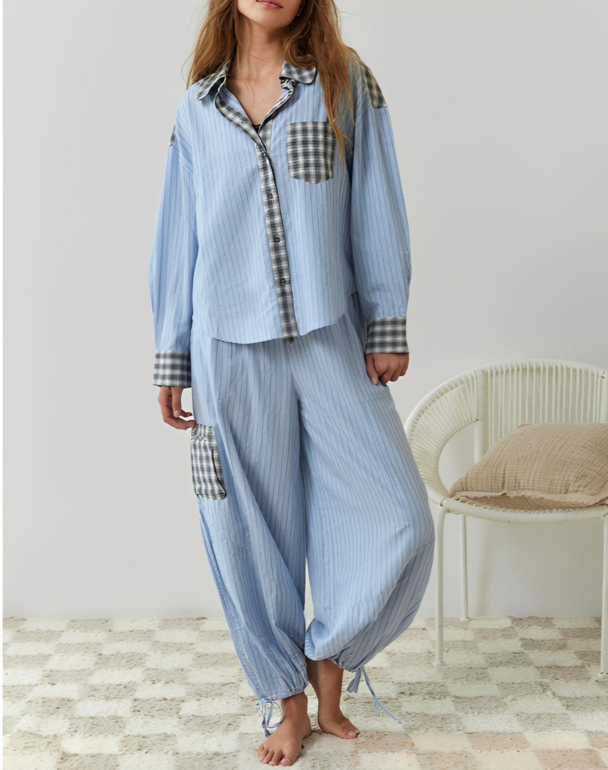 Sabrina - Entspanntes, bequem geschnittenes Damen-Pyjama-Set