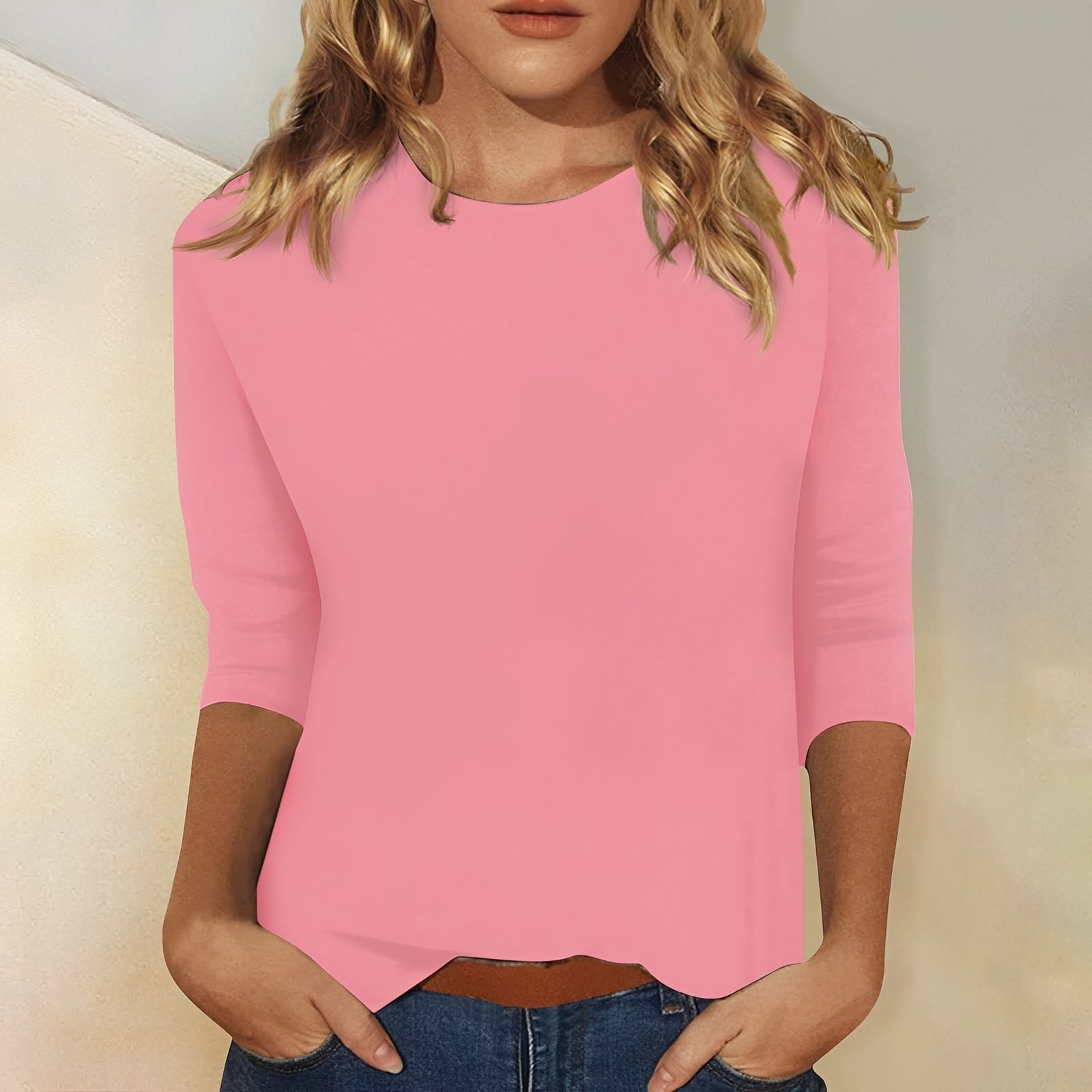 Kathryn - Damen Shirt mit 3/4-Ärmeln, locker