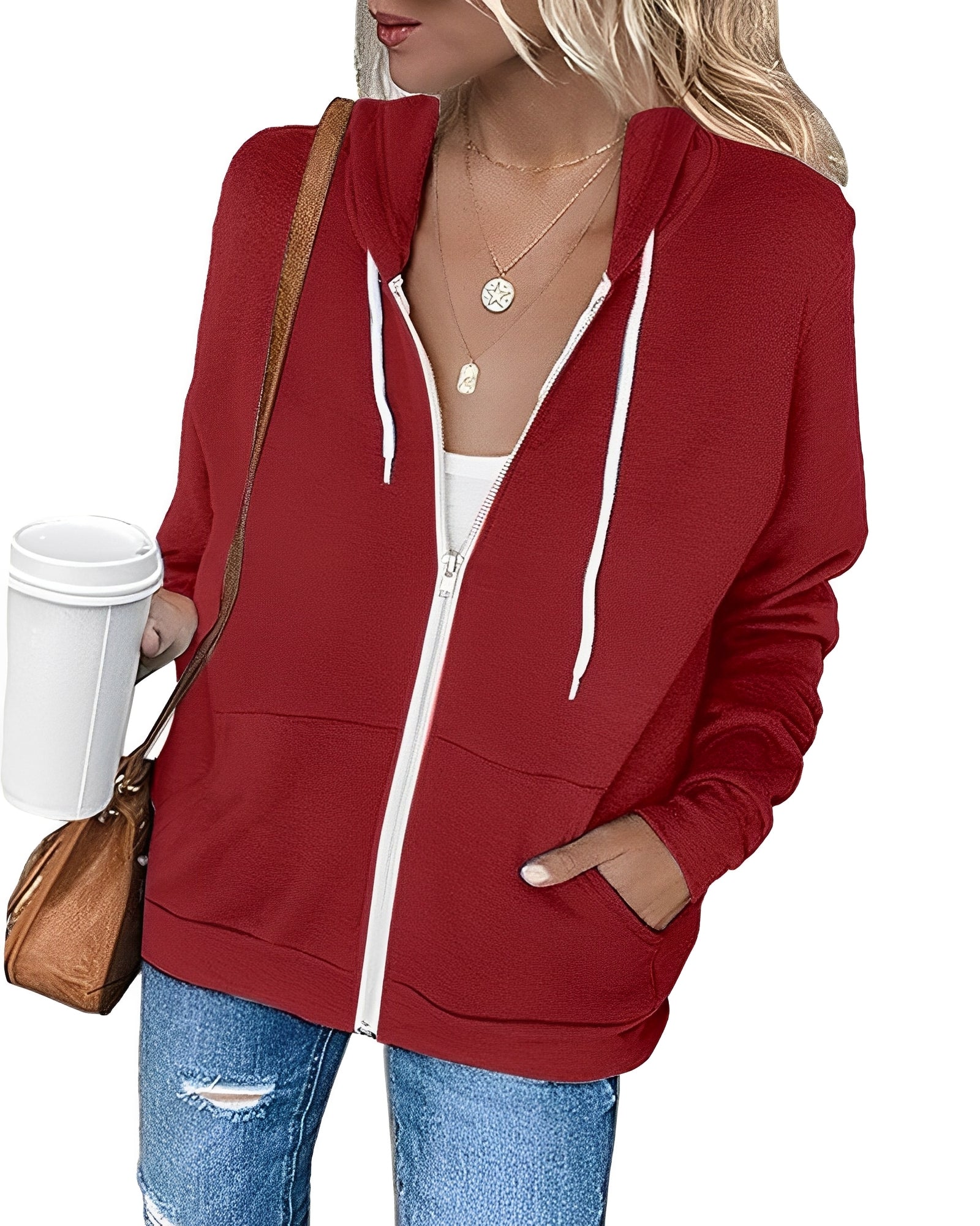 Alicia - Ein leichter Hoodie mit Reißverschluss und praktischen Taschen