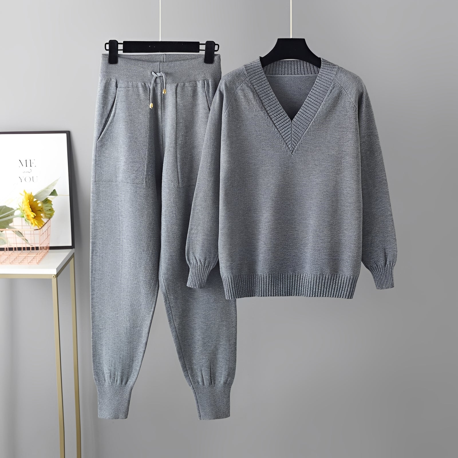 Evelyn - Modisches Set aus Pullover und Hose für Damen