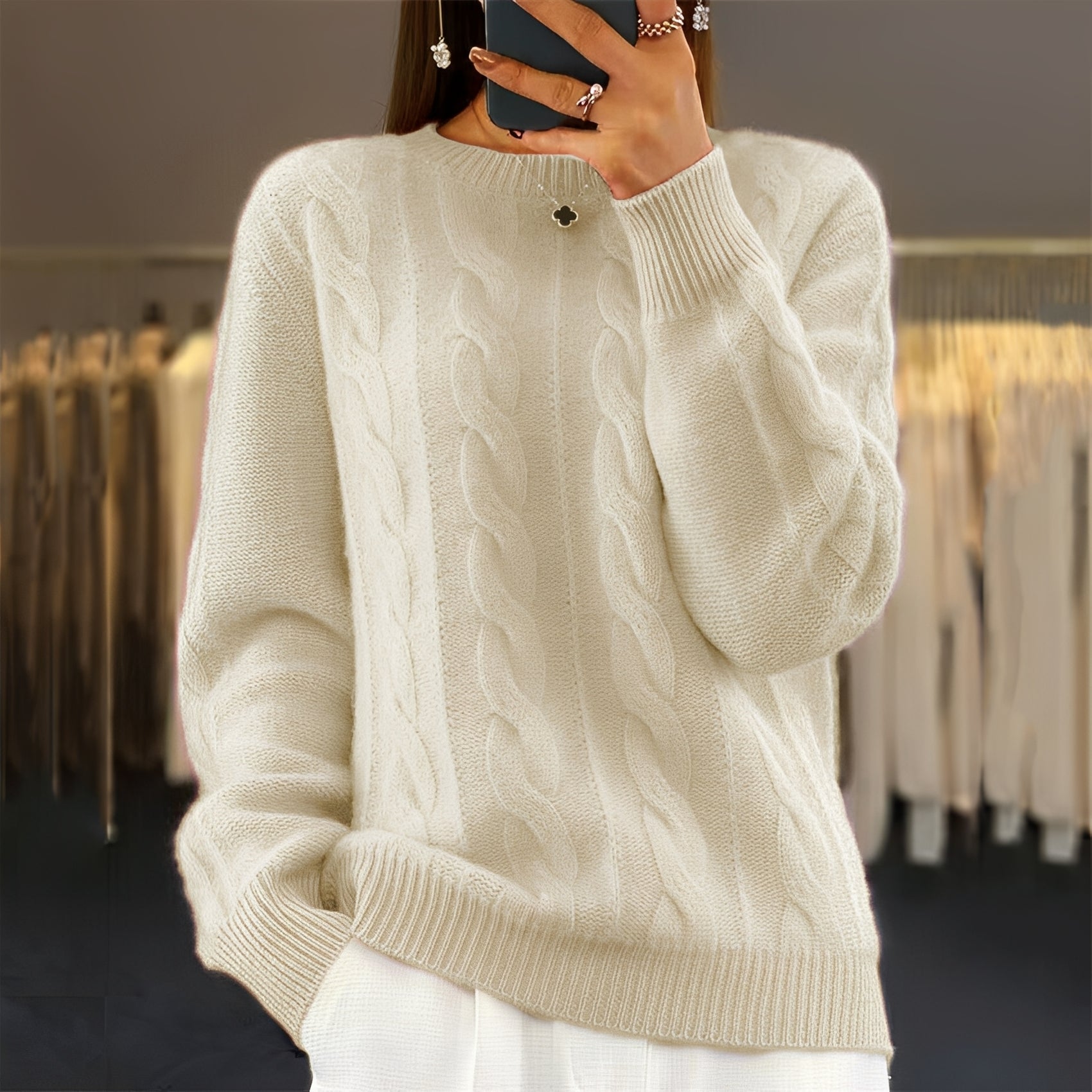 Jasmin - Eleganter Damen-Strickpullover