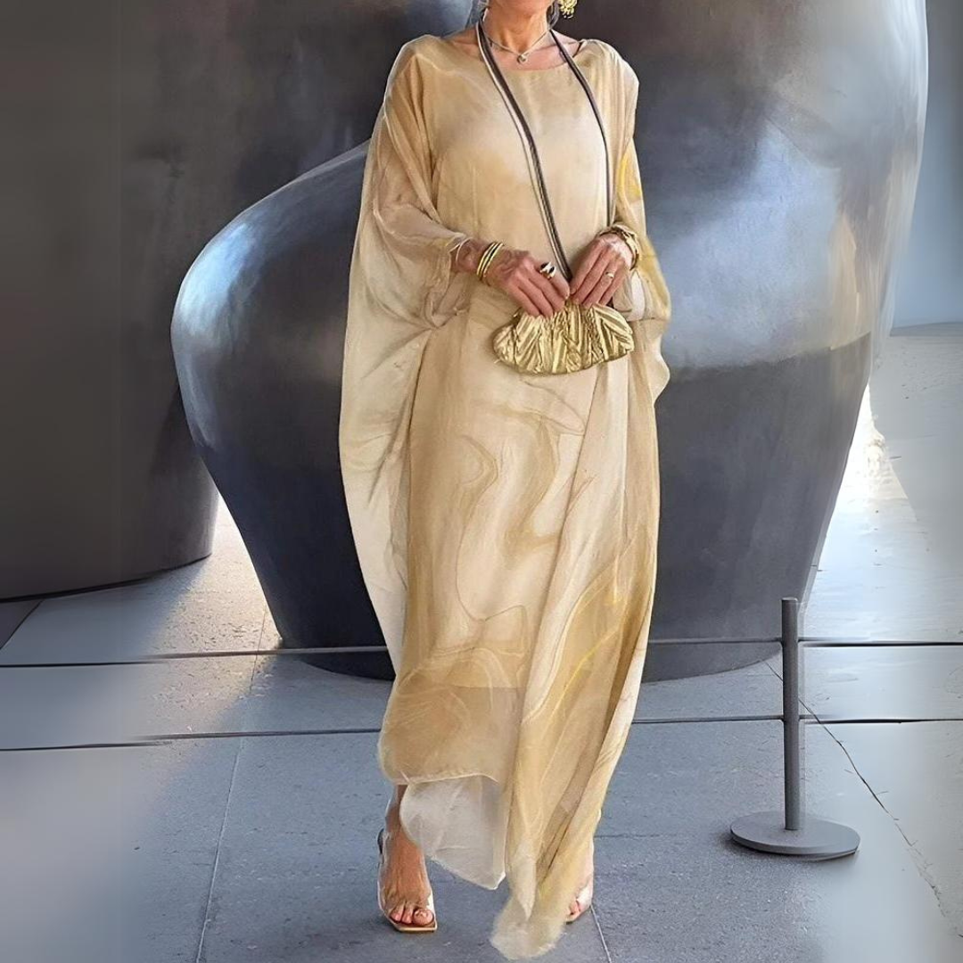 Aurora – Stilvolles Seidenkleid aus zartem Chiffon hergestellt