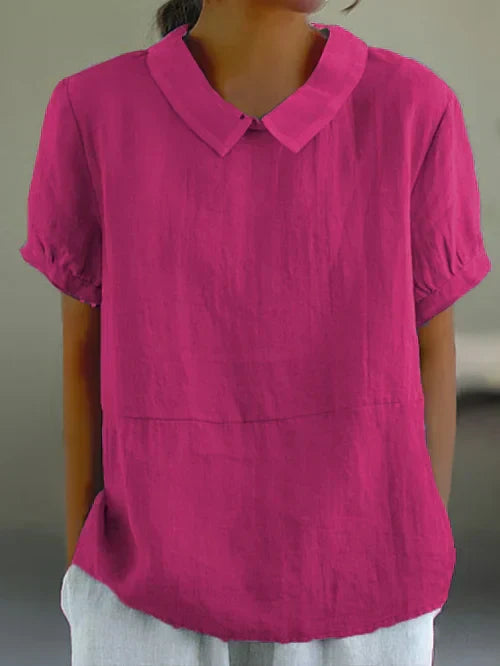 Amalie – Legere Bluse mit traditionellem Kragen