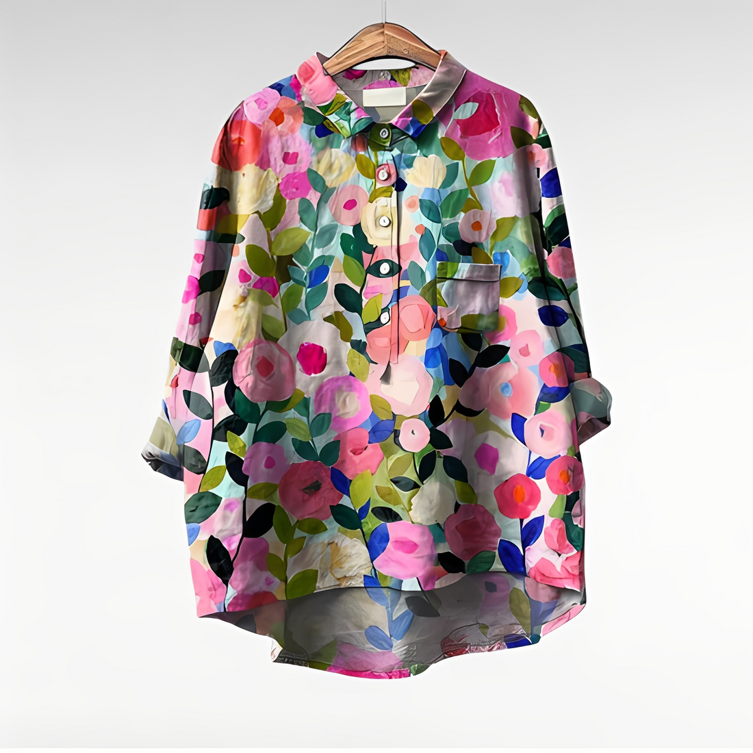 Karley - Klassische Damenblusen mit Blumenmuster