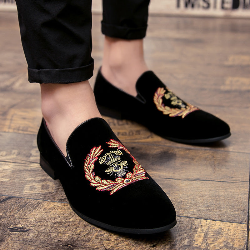 Rafael - Elegante Samtschuhe mit Stickerei für Herren
