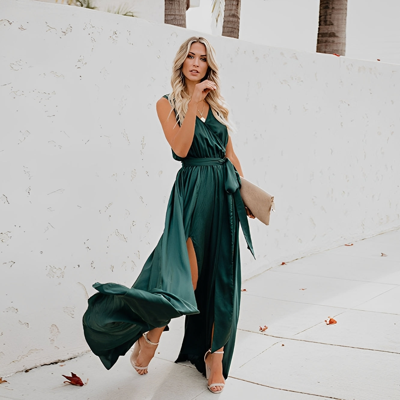 Jamie - Elegantes Maxikleid mit seitlichem Schlitz für Frauen
