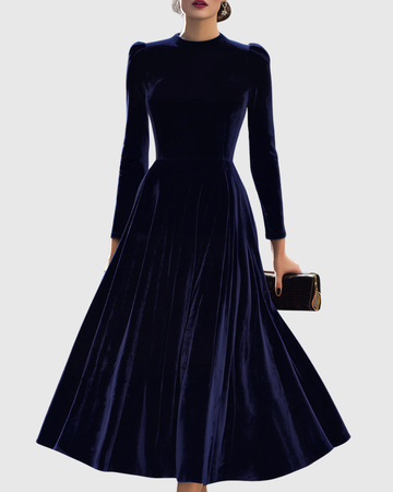 Brianna – Stilvolles Midikleid aus Samt