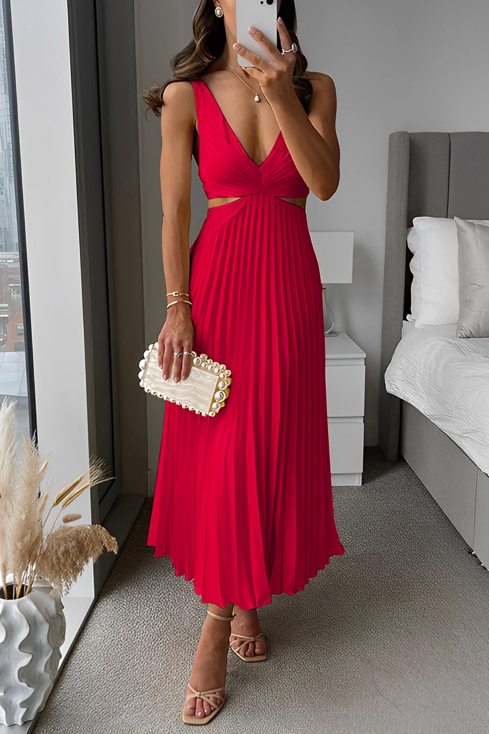 Kesley – Elegantes, plissiertes Kleid für besondere Gelegenheiten