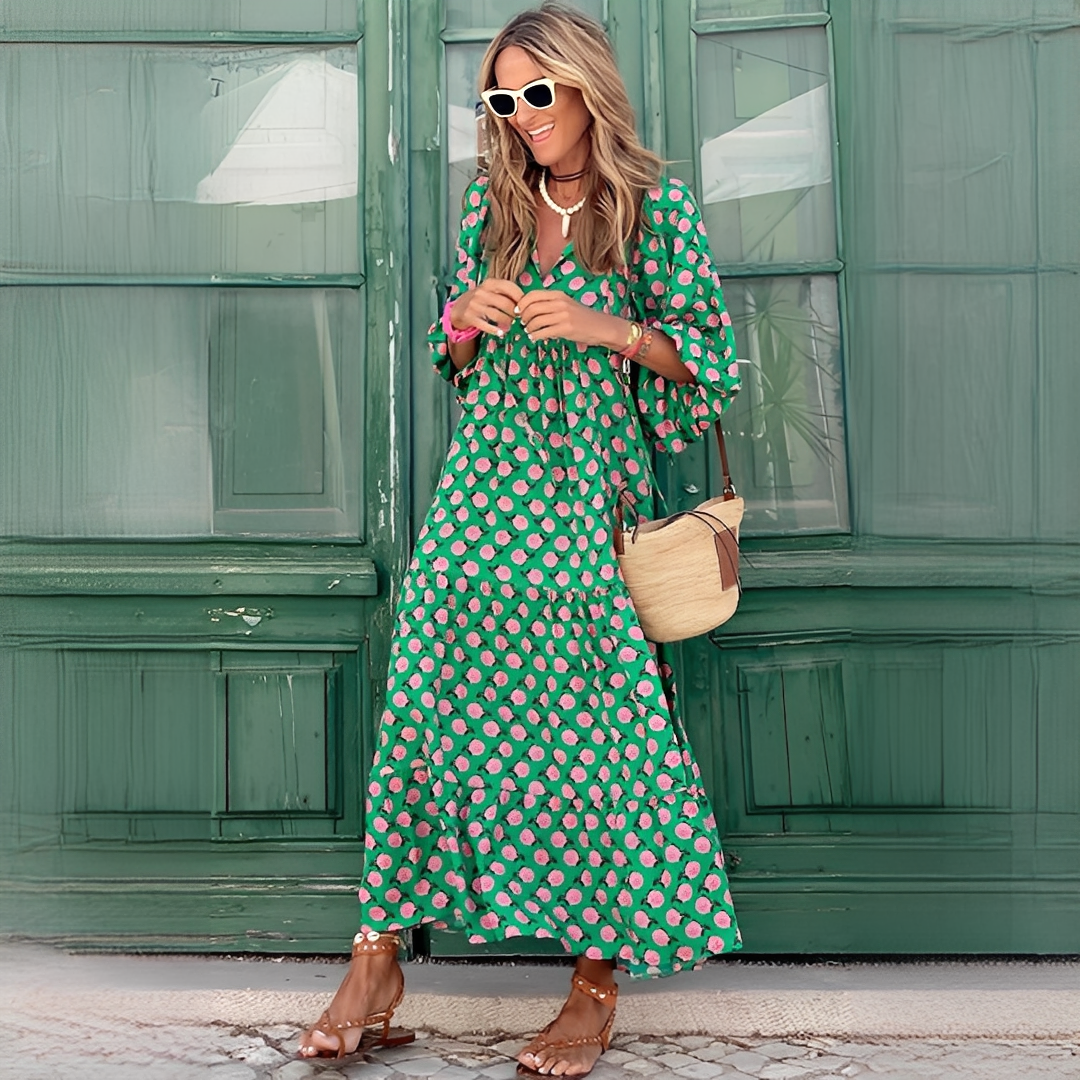 Menchie - Langes Boho-Kleid für Damen