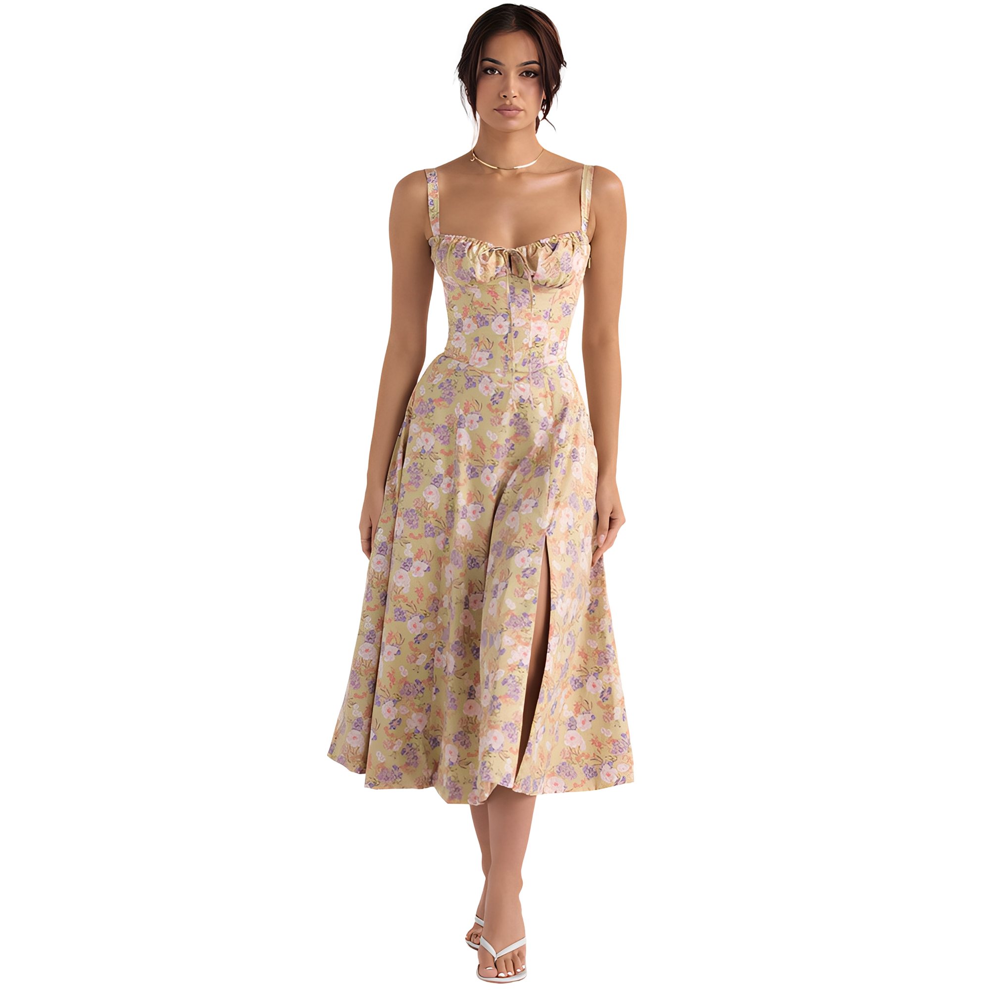 Irene - Stilvolles Damen-Midikleid mit Korsett