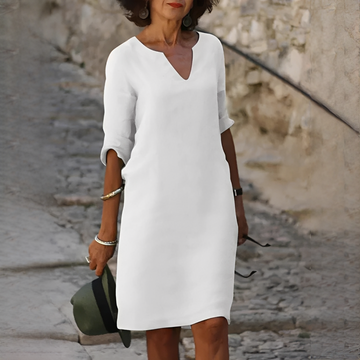 Carren - Stilvolles V-Ausschnitt-Kleid für Frauen