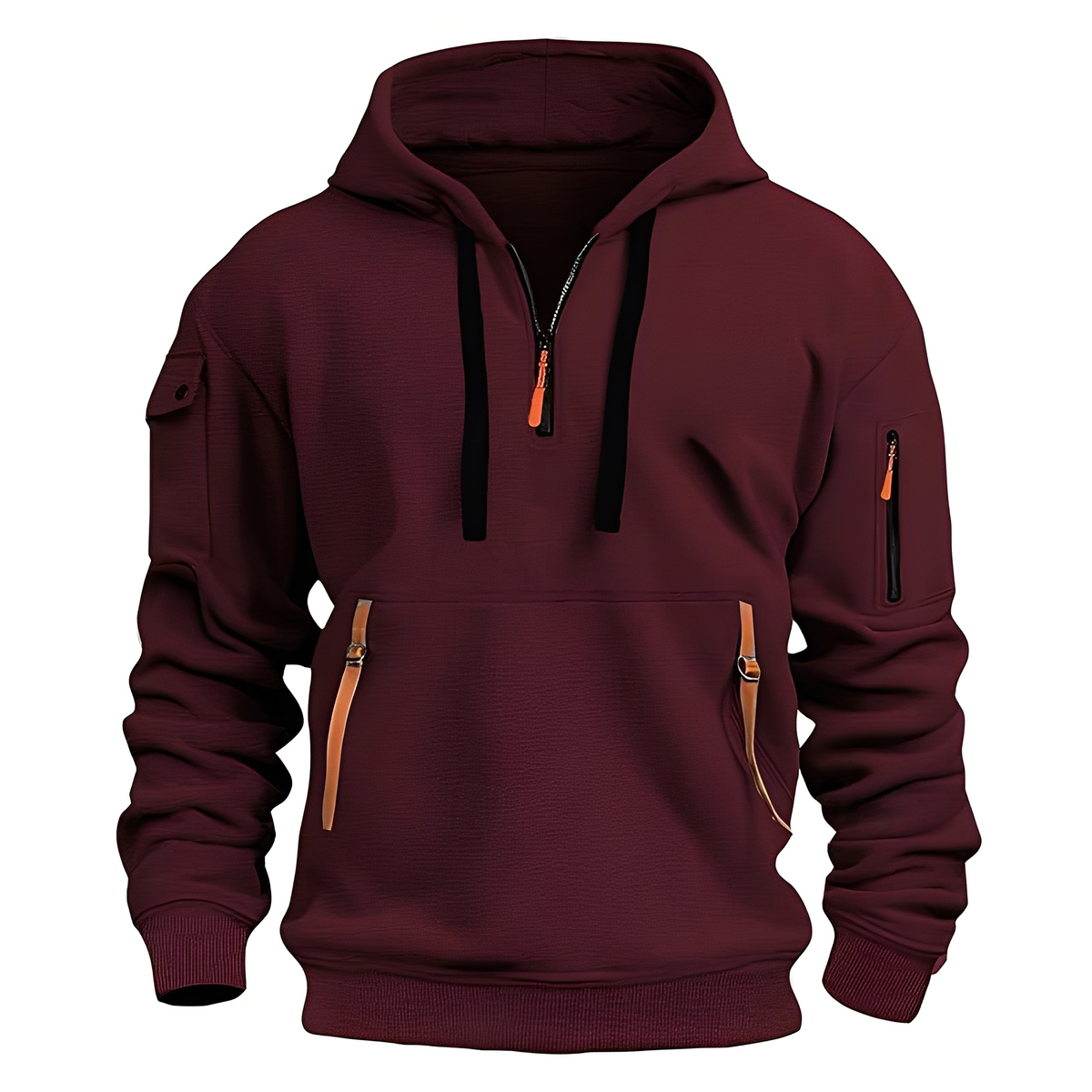 Paxton - Komfortable Hoodie-Jacke mit halbem Reißverschluss
