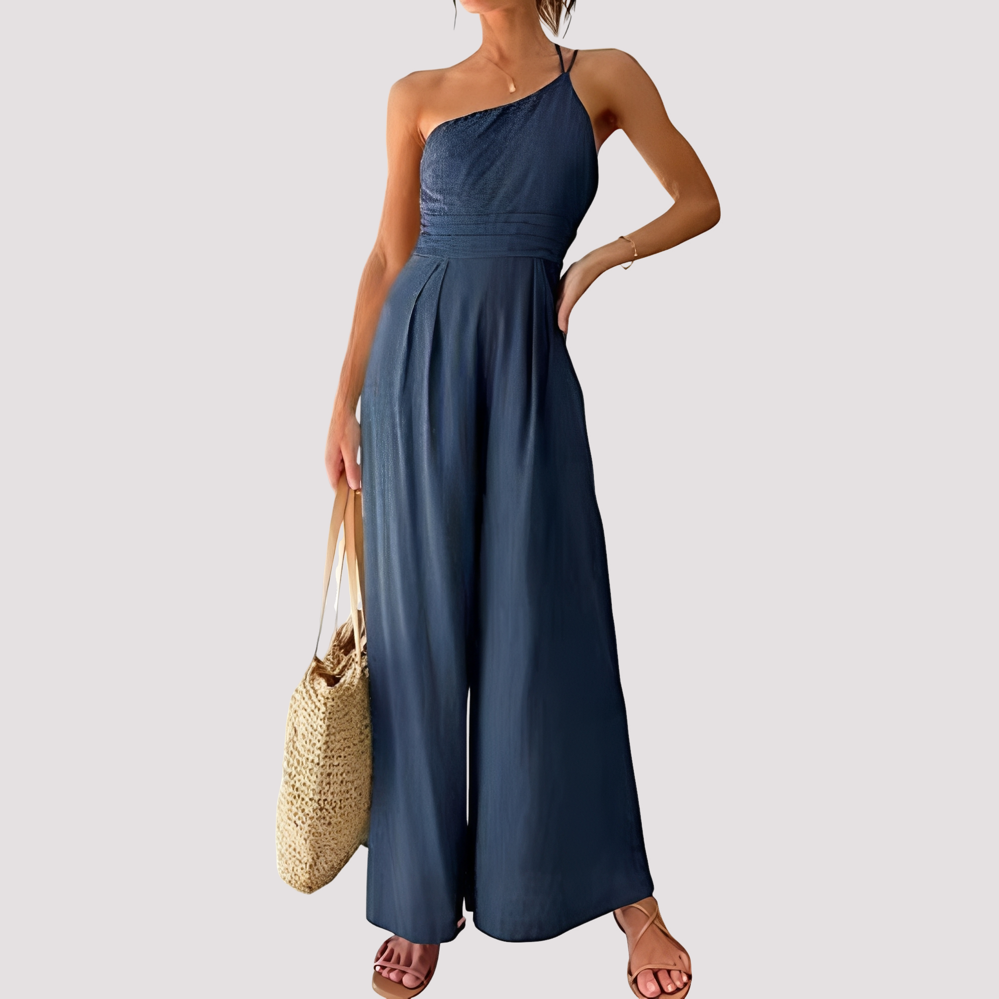 Carla - Schicker Jumpsuit für Damen mit einem Schulterträger und weitem Bein
