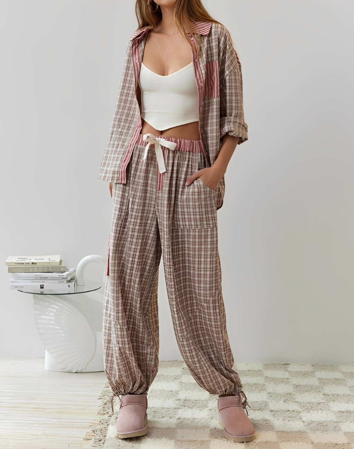 Sabrina - Entspanntes, bequem geschnittenes Damen-Pyjama-Set
