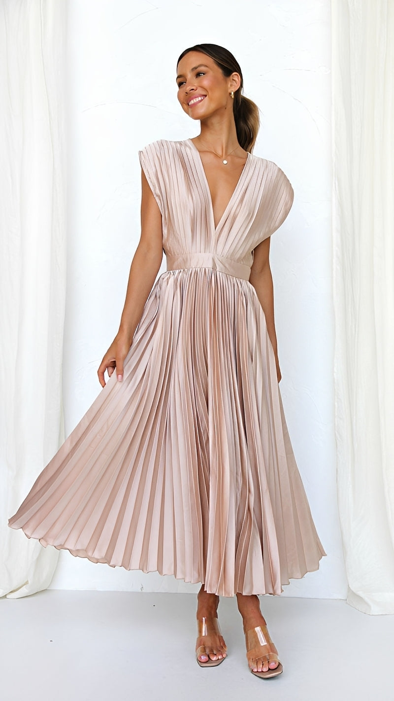 Alexia - Elegantes Midikleid für Damen mit V-Ausschnitt