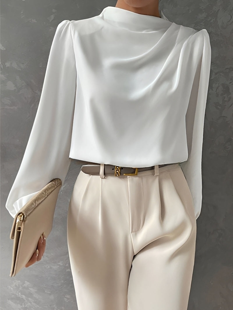 Meghan - Schicke Damenbluse aus plissiertem Satin