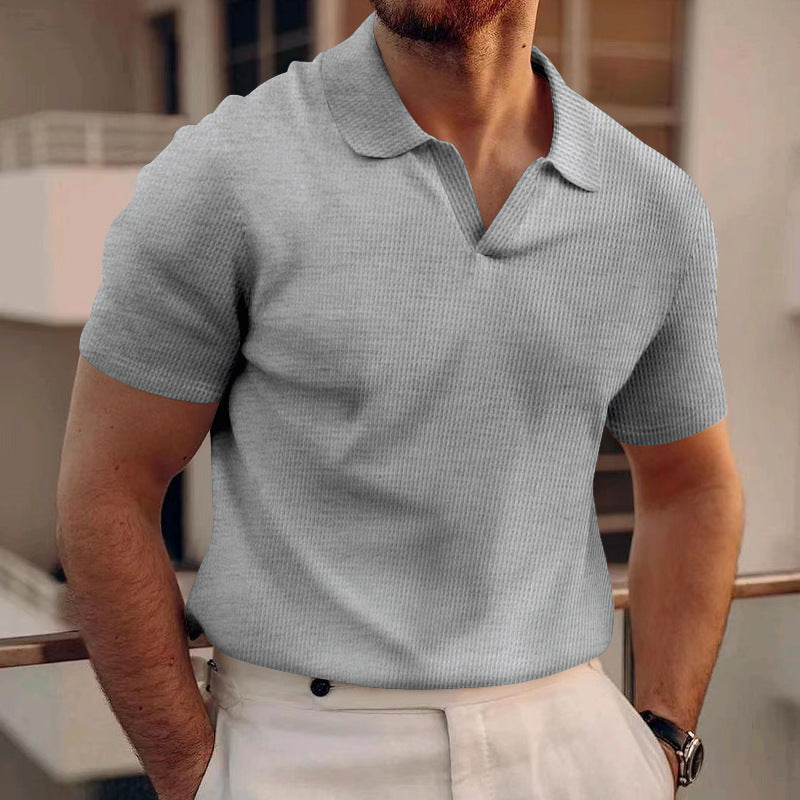 Edward - Bequemes Herren-Poloshirt mit Waffelmuster