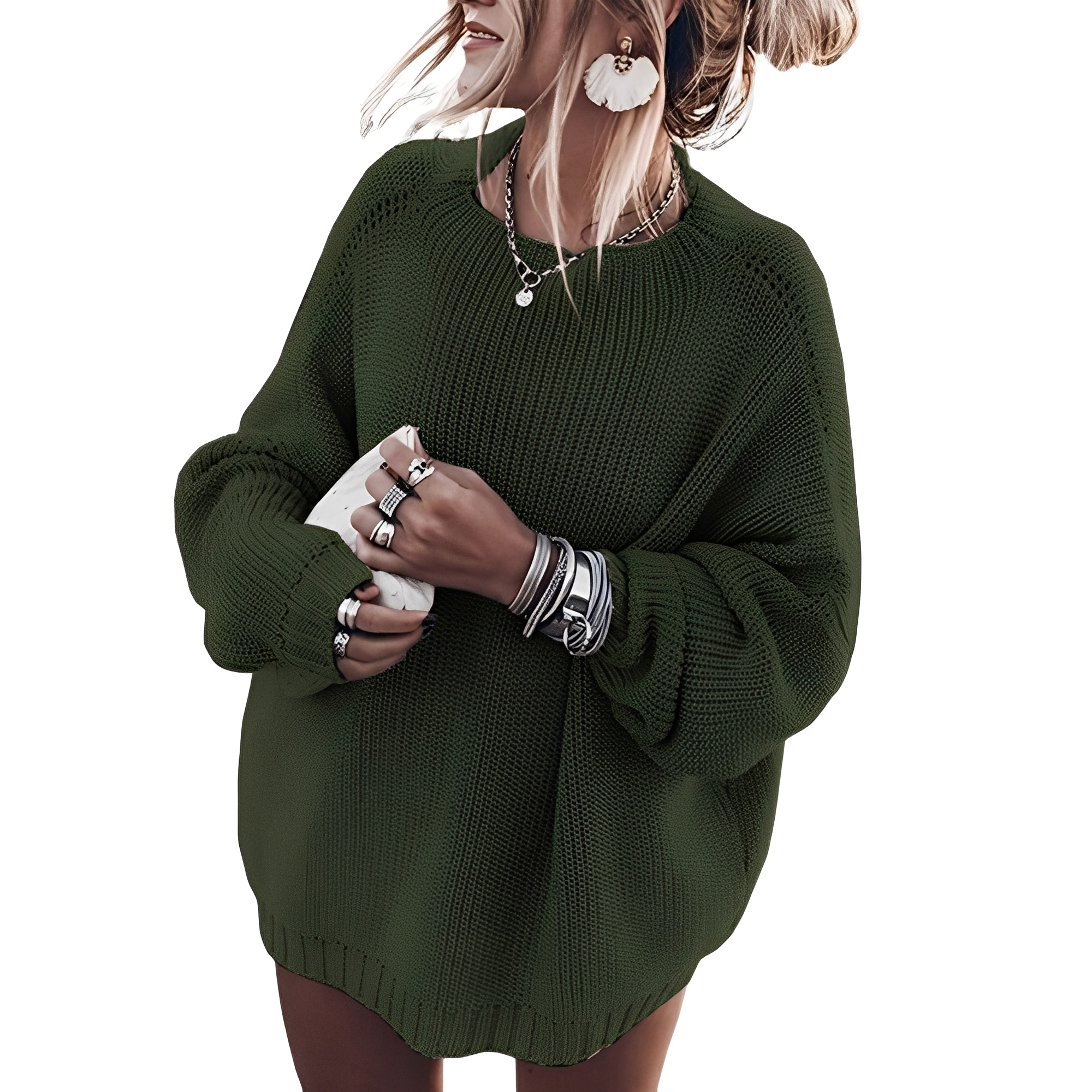 Gisselle - Damenpullover im lockeren Grobstrick-Stil