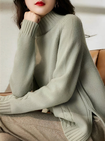 Vanessa - Schicker Wollpullover mit Stehkragen für Damen