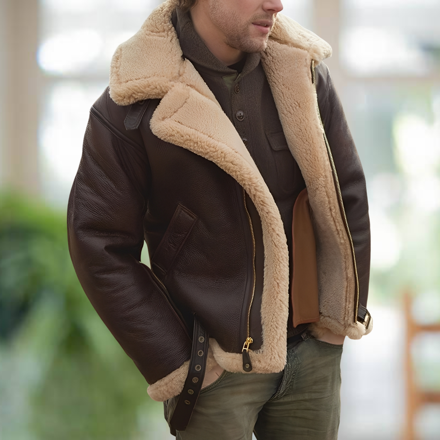 Leandro – Robuste Lederjacke für Herren