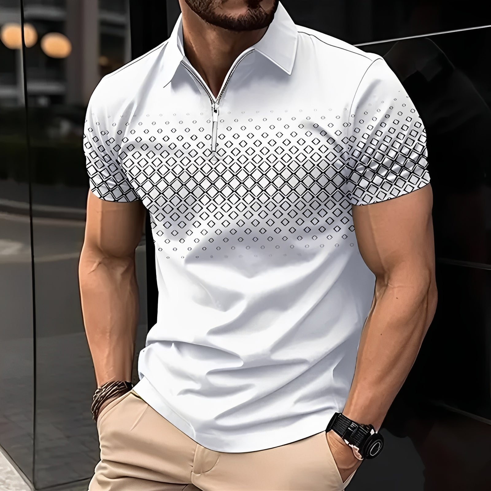 Johnny - Stilvolles Polohemd für Herren mit Muster