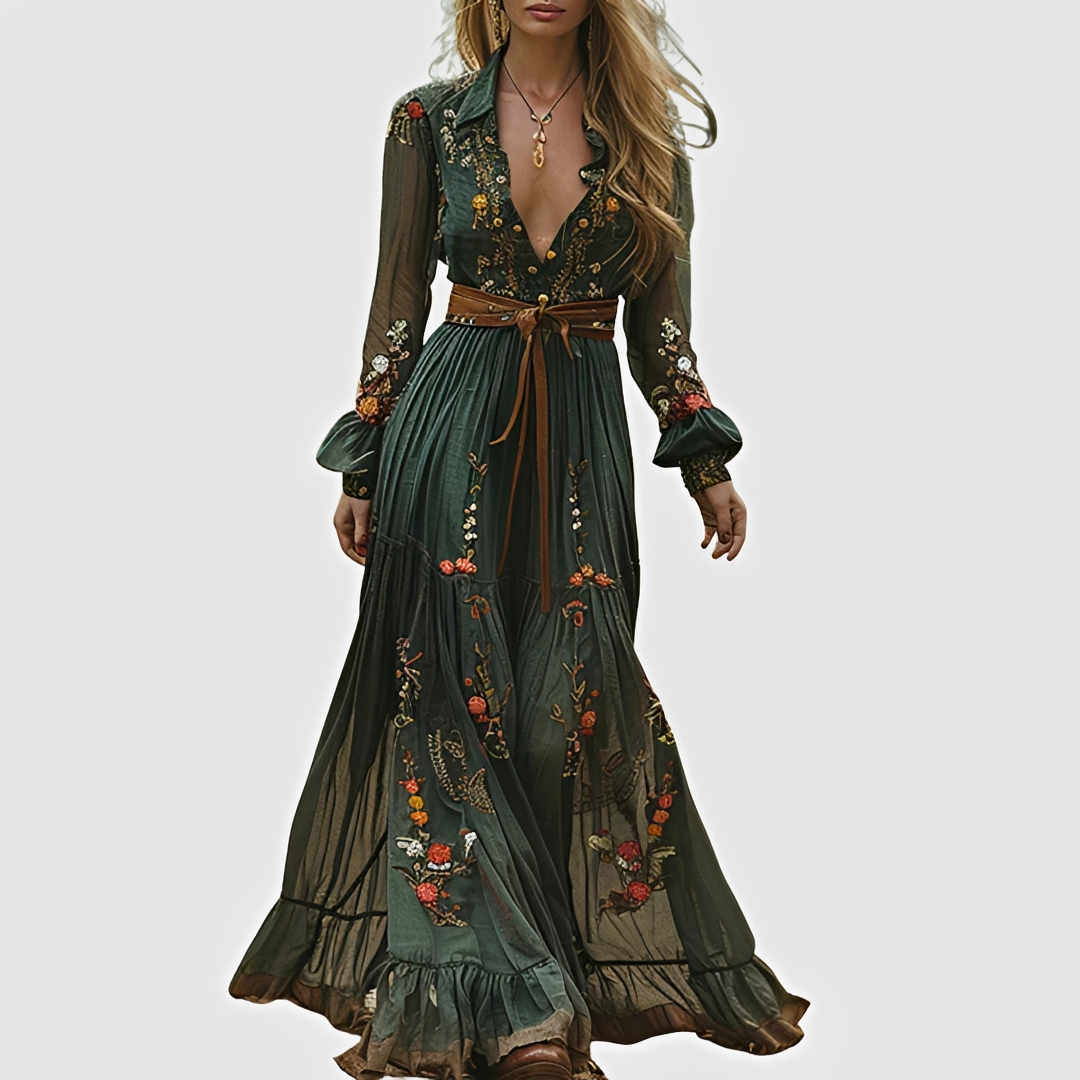 Isabelle - Maxi-Kleid mit Blumenmuster