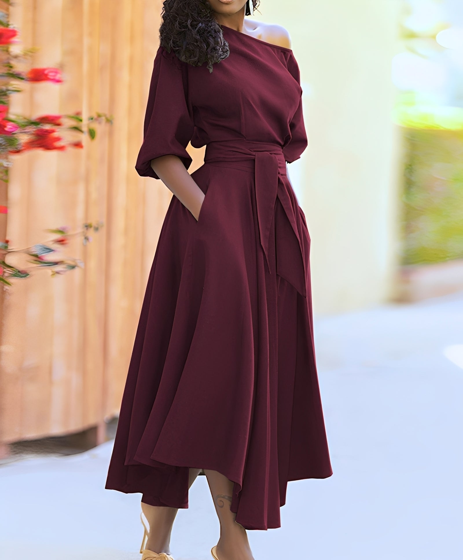 Rachael - Elegantes Damenkleid mit Gürtel