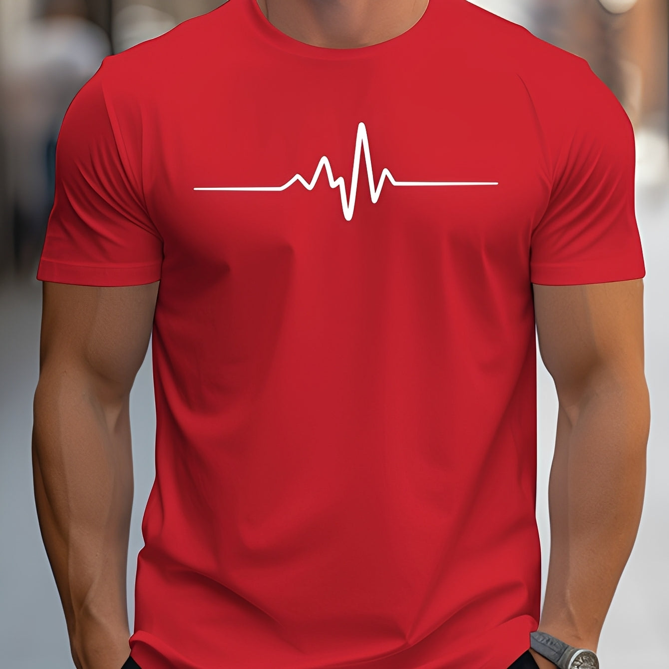 Russell - Enges T-Shirt mit Druck für Männer