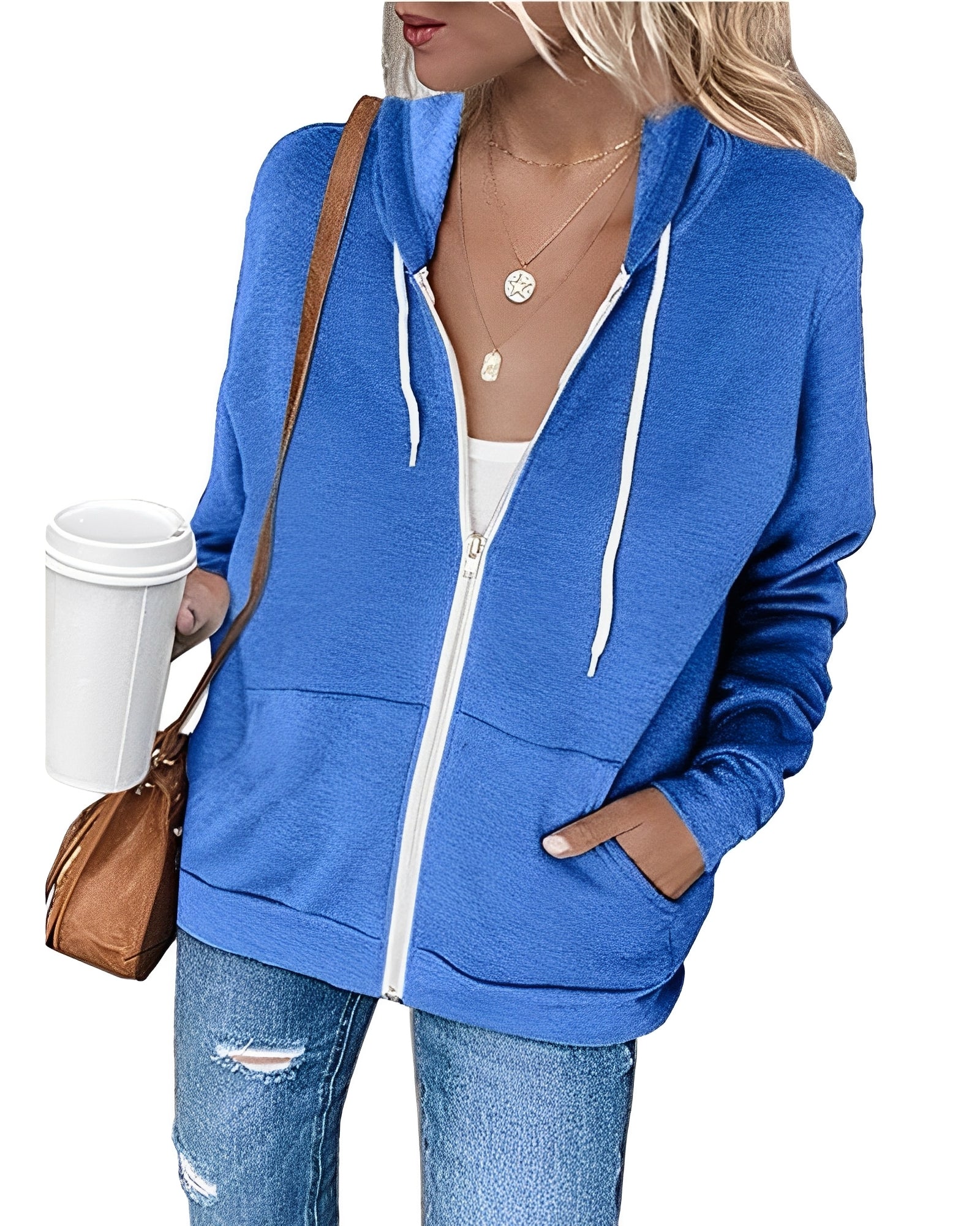 Alicia - Ein leichter Hoodie mit Reißverschluss und praktischen Taschen