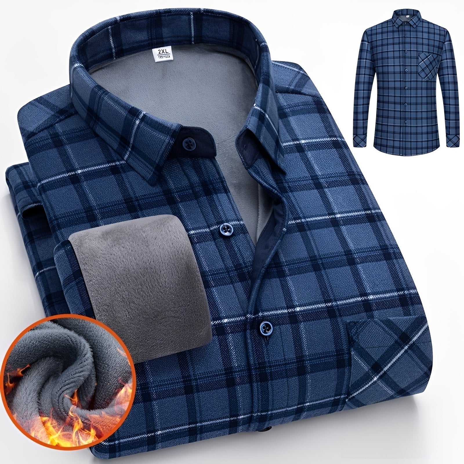Anton – Elegantes, warmes Karohemd für Herren