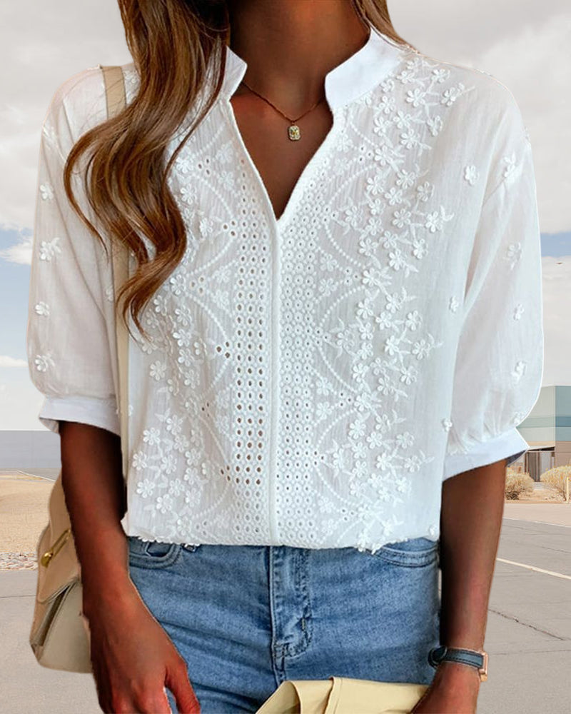 Dina - Schicke bestickte Bluse