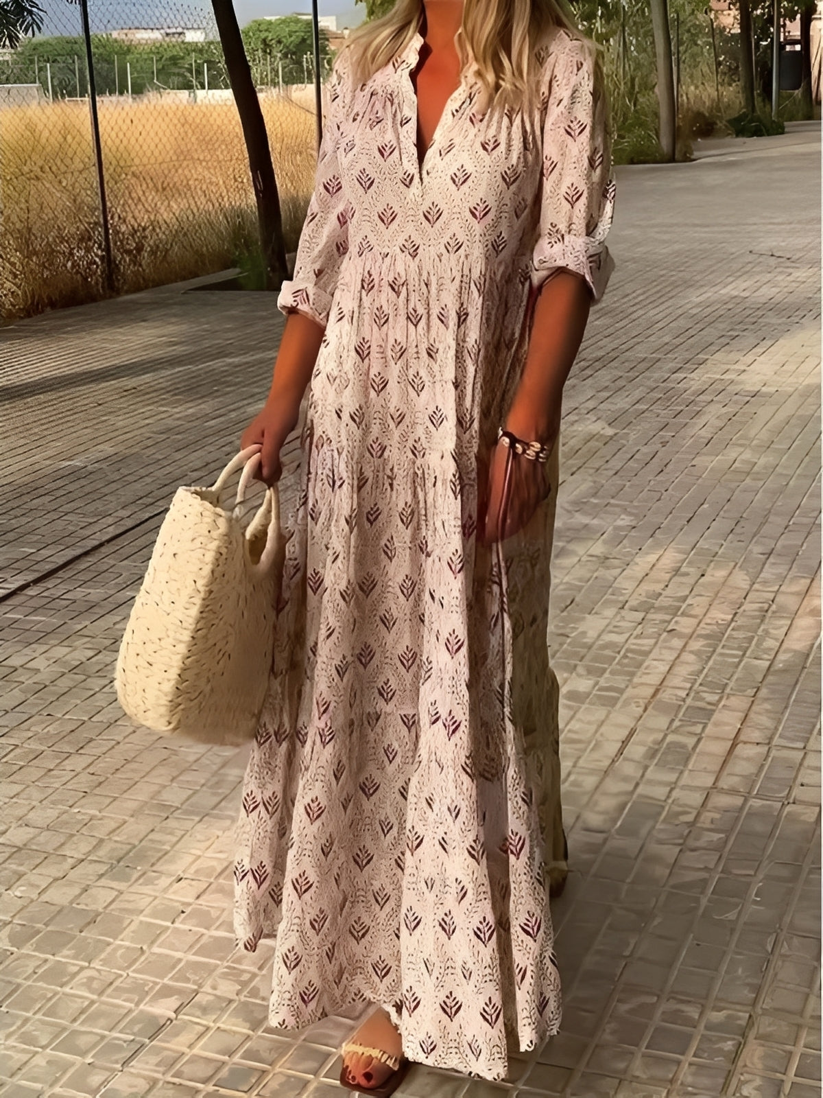 Yasmine - Bequemes und lockeres Damen-Maxikleid