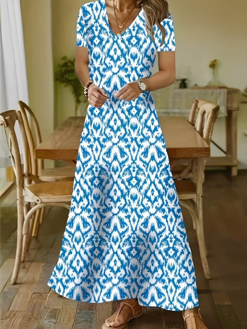 Alexia - Elegantes Maxikleid mit langen Ärmeln für Damen