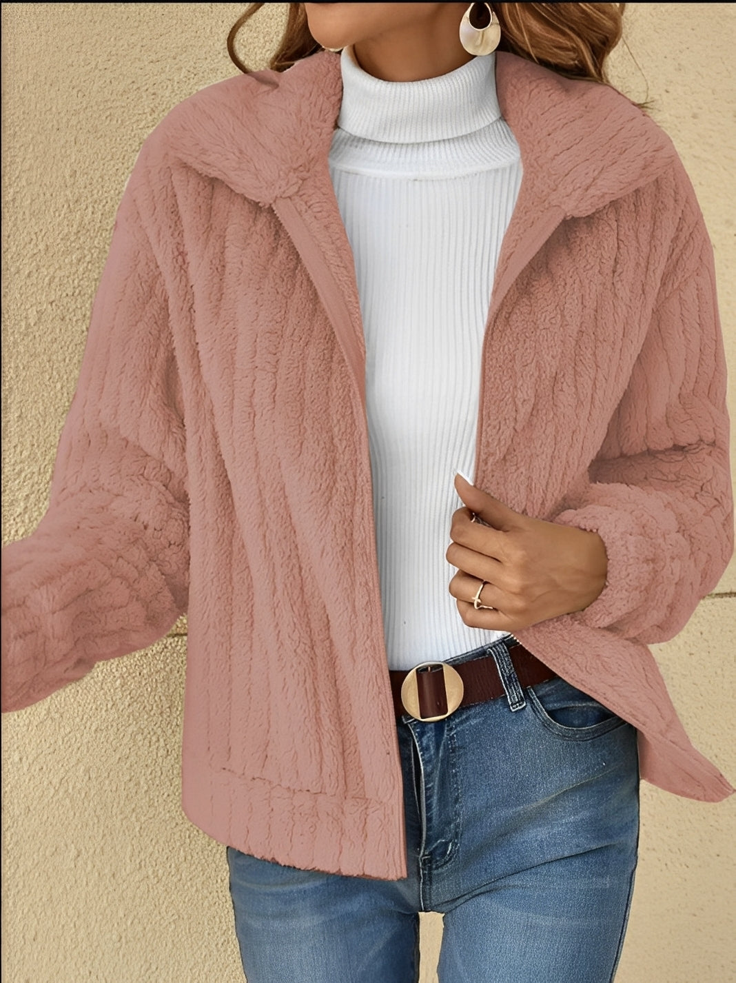 Aysha - Moderne, weit geschnittene Damen-Fleecejacke