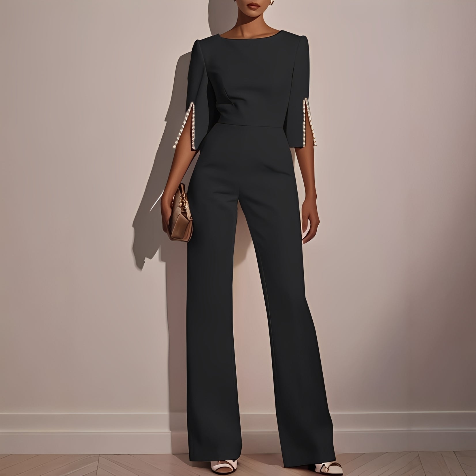 Gretel - Stilvoller, eleganter Damenoverall mit Glockenärmeln