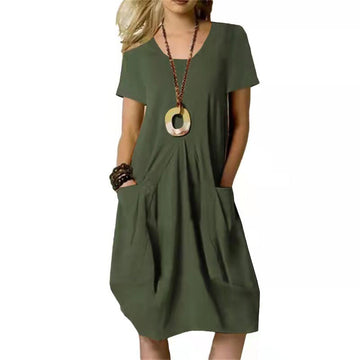 Carly - Lässiges und einfarbiges Sommerkleid