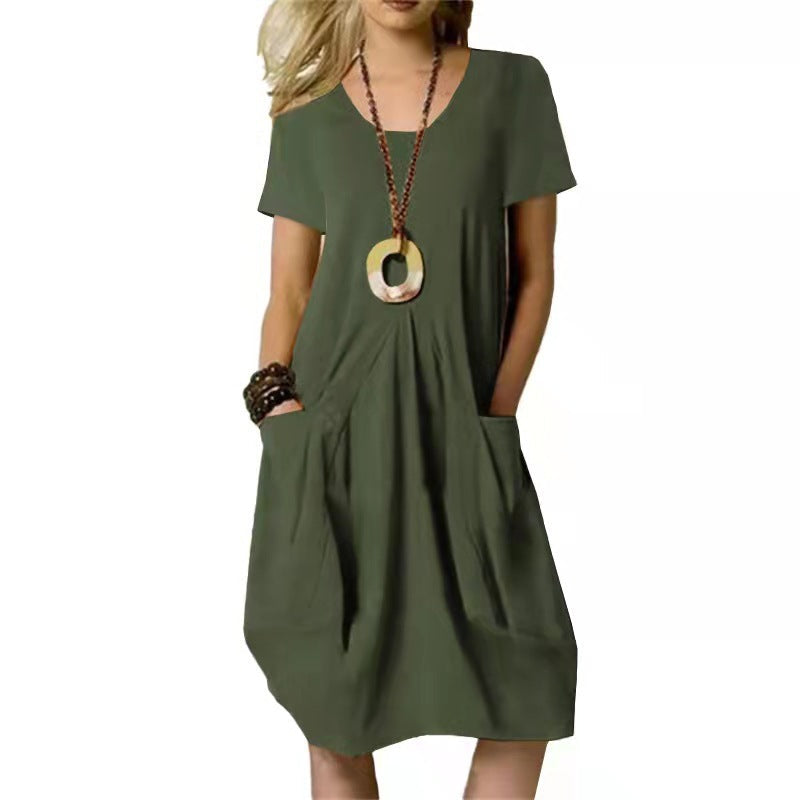 Carly - Lässiges und einfarbiges Sommerkleid