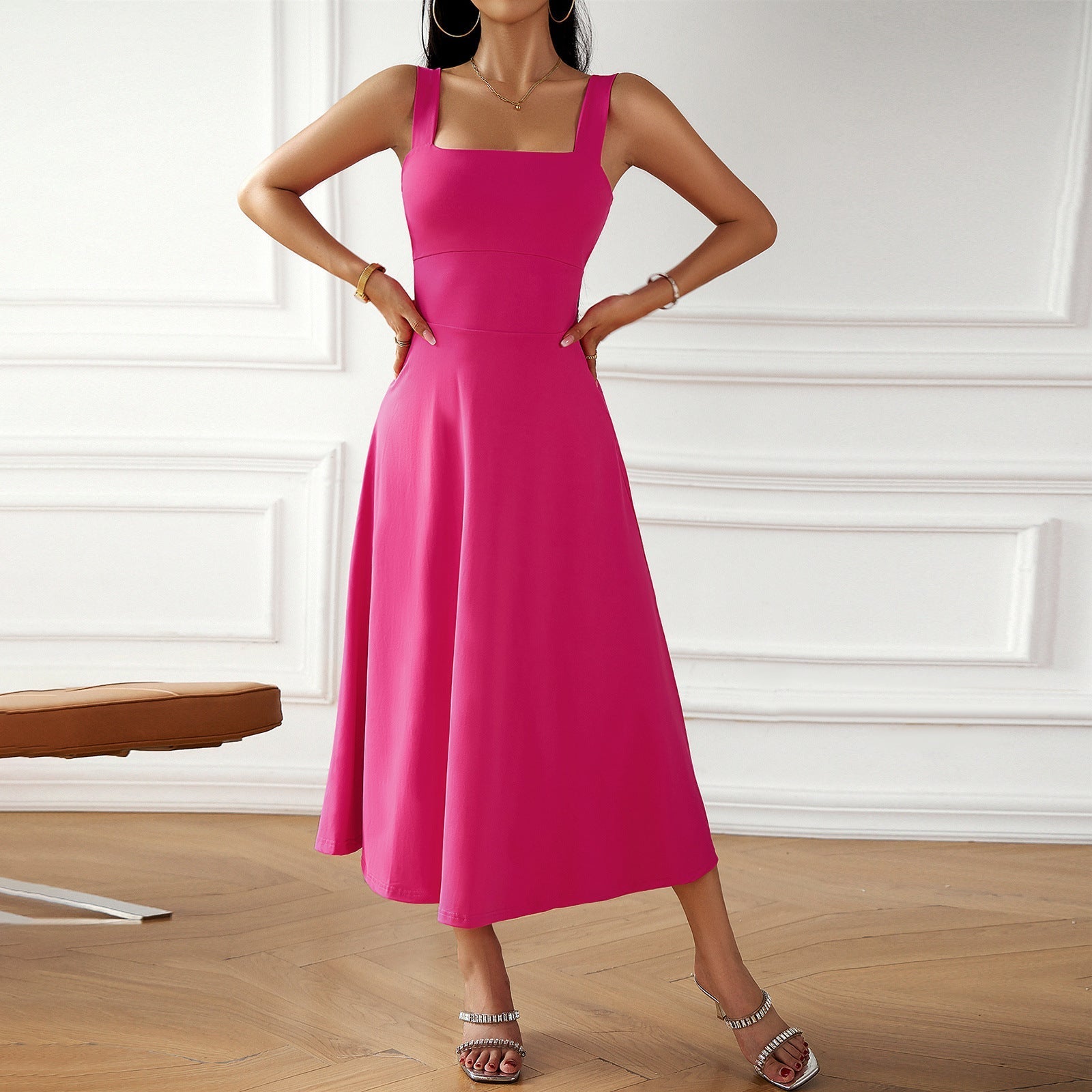 Bertha - Ärmeloses, elegantes Damenkleid