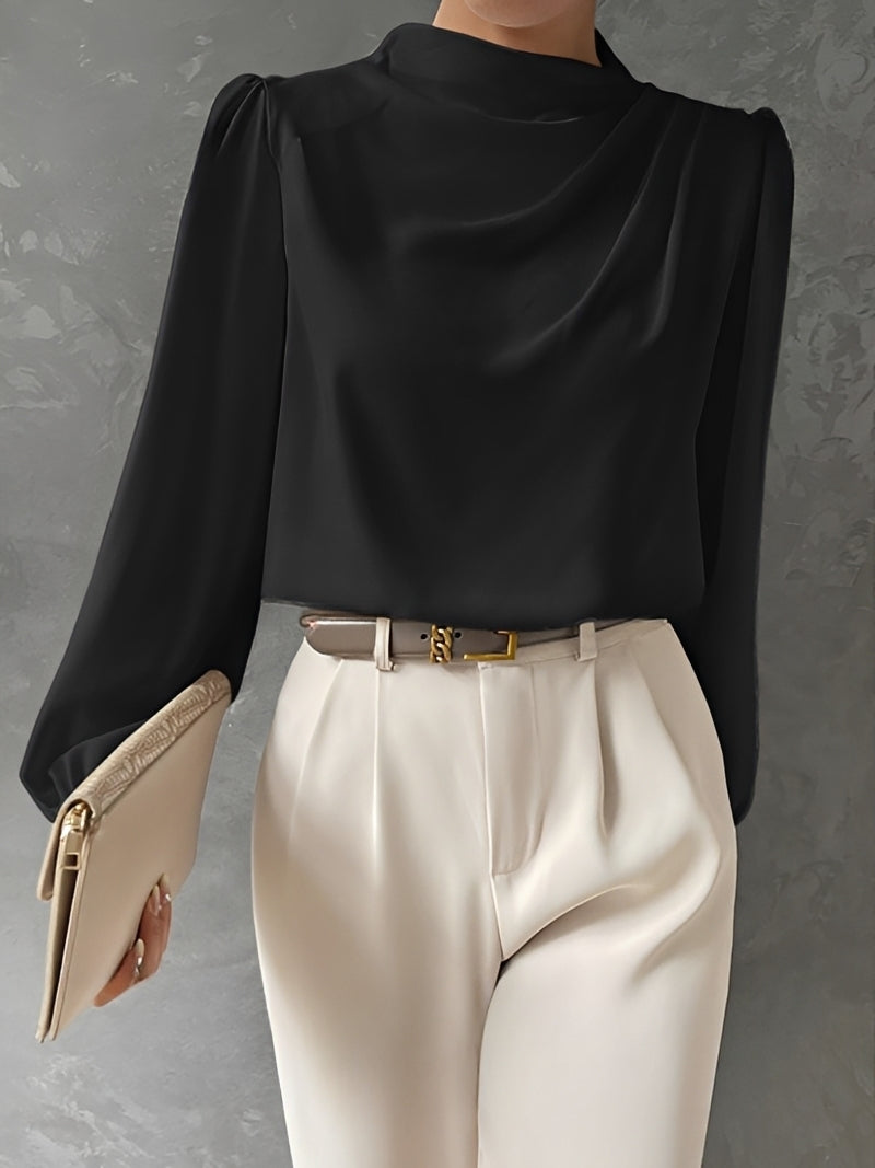 Meghan - Schicke Damenbluse aus plissiertem Satin
