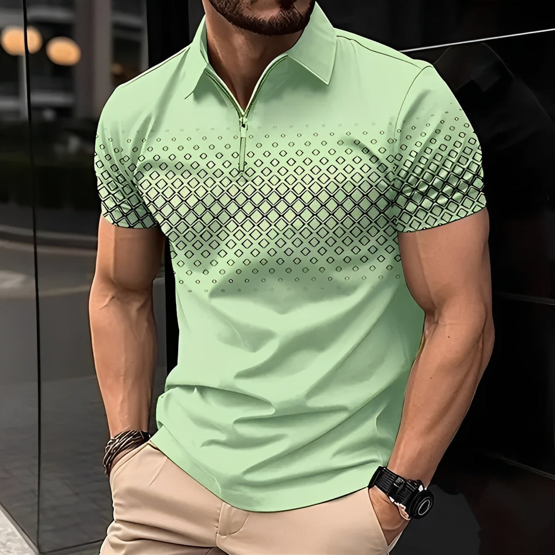 Johnny - Stilvolles Polohemd für Herren mit Muster