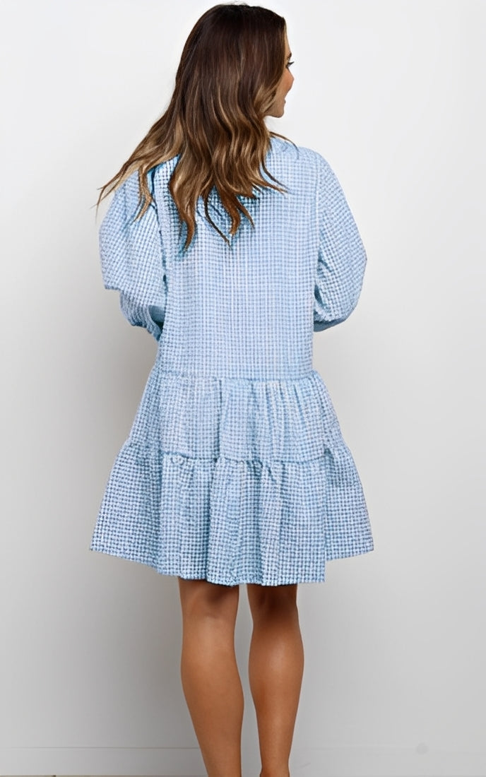 Nicole - Elegantes kariertes Kleid mit fließendem Stil für Damen
