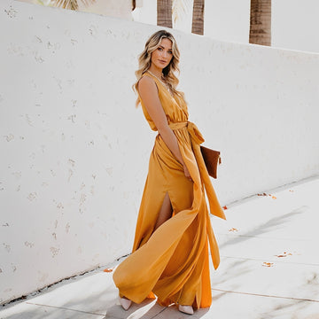 Jamie - Elegantes Maxikleid mit seitlichem Schlitz für Frauen